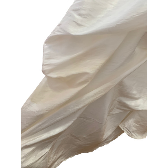 Bill Levkoff White Ruffle Tiered Sleeveless Maxi Wedding Dress * STAINED! * 8 - Picture 5 of 16